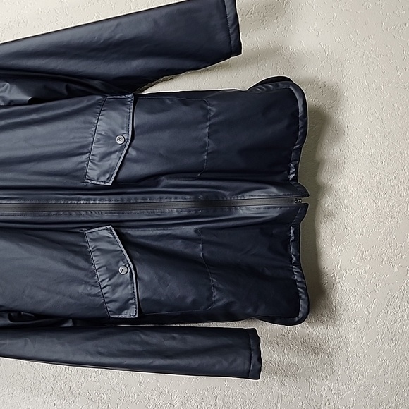 Zara Blue Vinyl Coat Sz. 13-14 cm - Picture 2 of 6